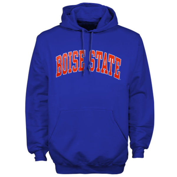 Men NCAA Boise State Broncos Bold Arch Hoodie Royal Blue